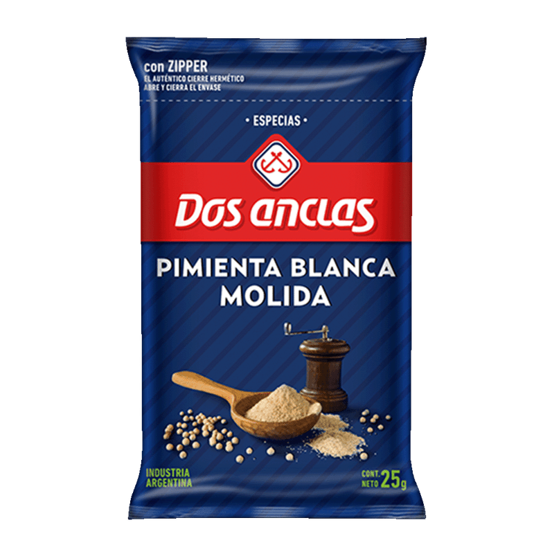 Pimienta Blanca DOS ANCLAS Molida 25g