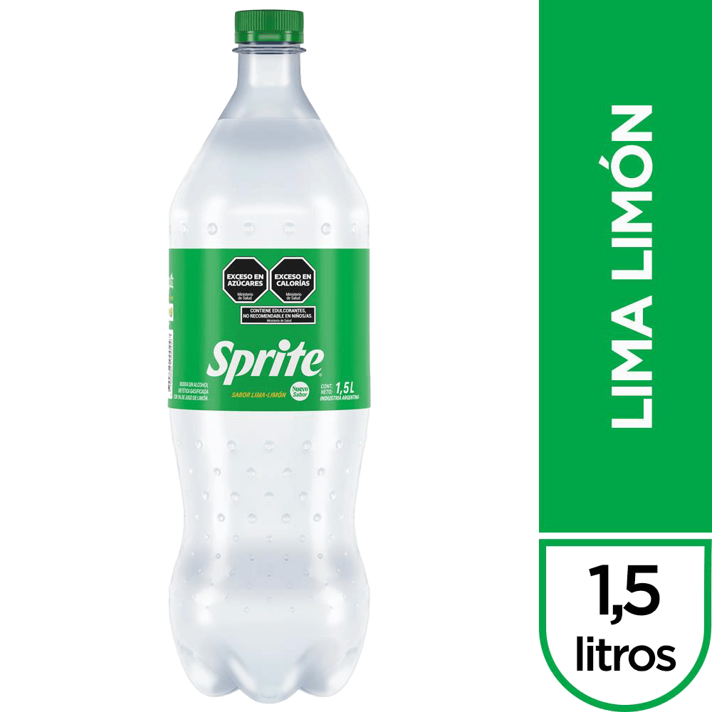 Gaseosa Lima Limón Sprite Sabor Original Menoz Azúcar 1,5 Lts