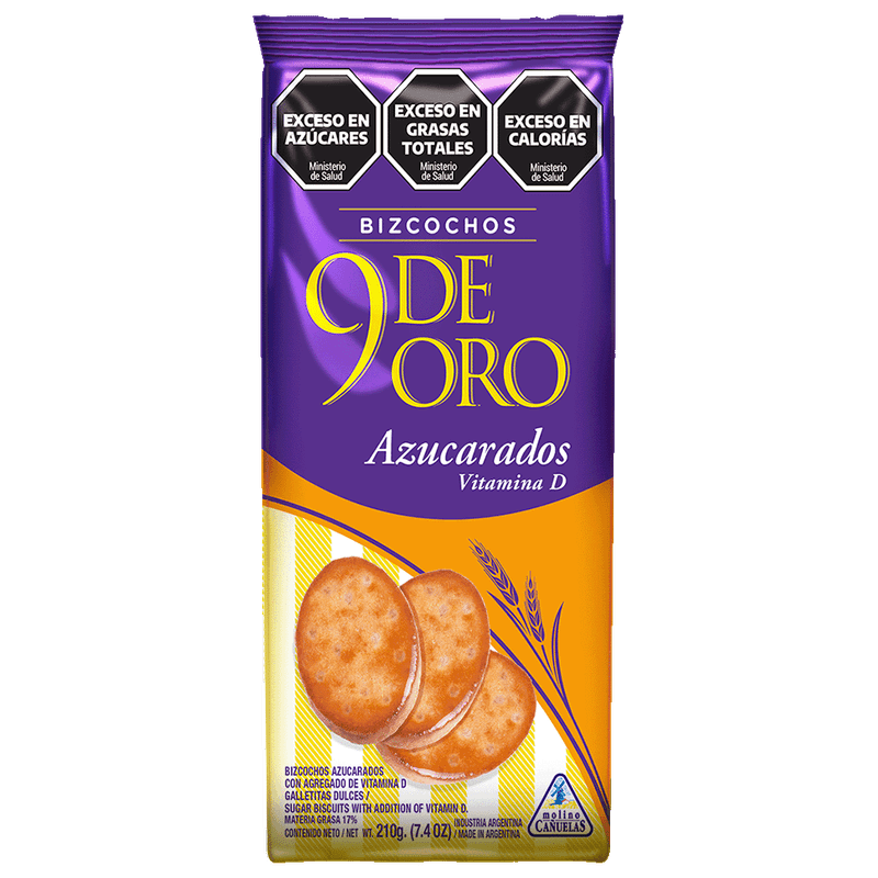 Bizcochos 9 DE ORO Azucarados 210g