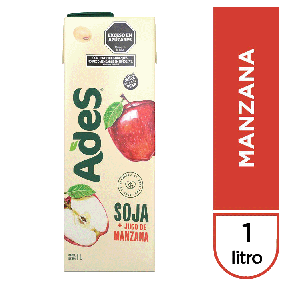 Ades Soja + Jugo de Manzana 1 l