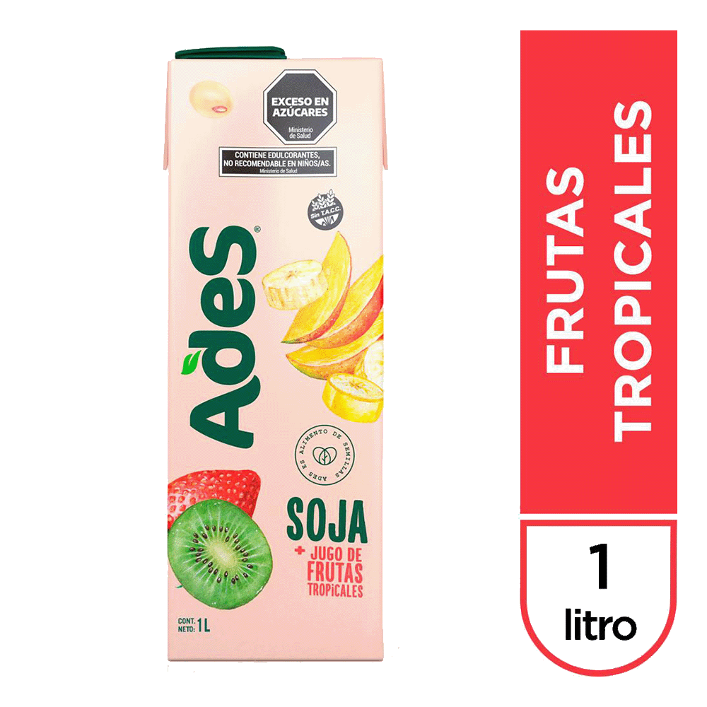 Ades Soja + Jugo de Frutas Tropicales 1 l