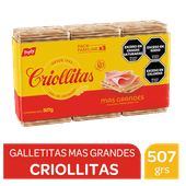 Galletitas CRIOLLITAS Mas Grandes Pack3 507g