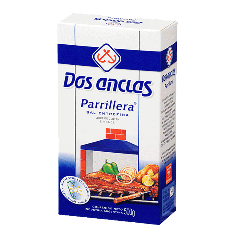 Sal DOS ANCLAS Parrillera Estuche 500g