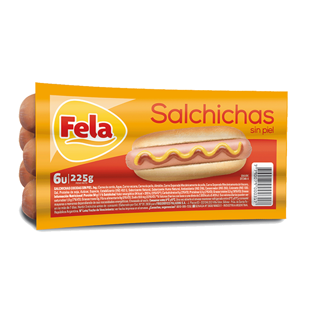 Salchichas Fela Tipo Viena sin Piel 6 un