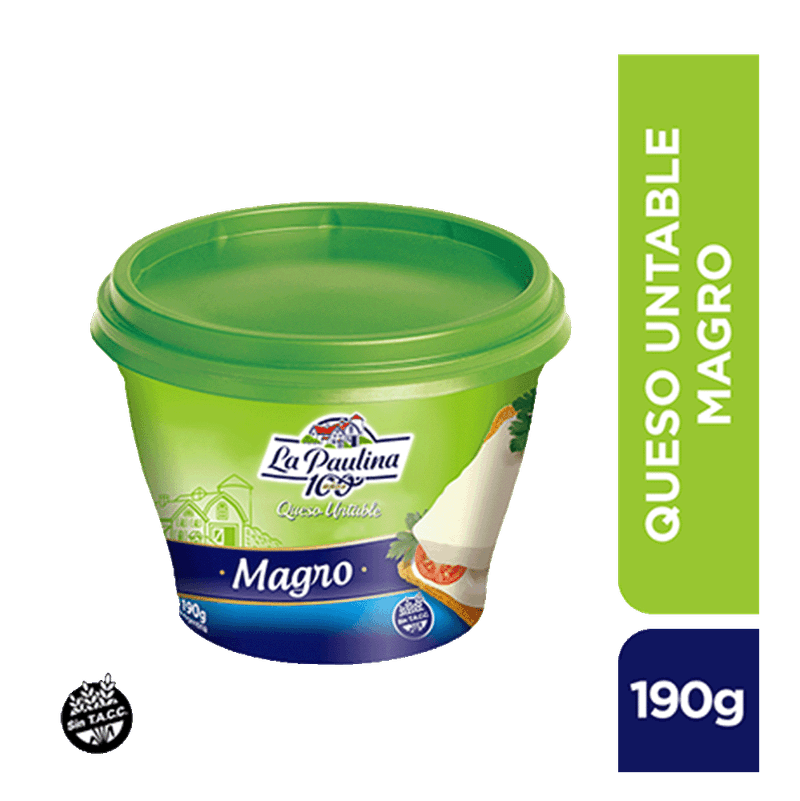Queso LA PAULINA Pote Untable Magro 190gr