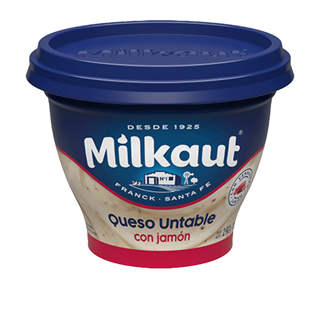 Queso Untable Milkaut Jamon Pote 190 gr