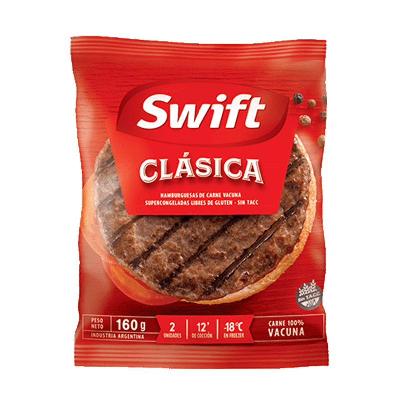 Hamburguesas SWIFT Clasica Plus 2u