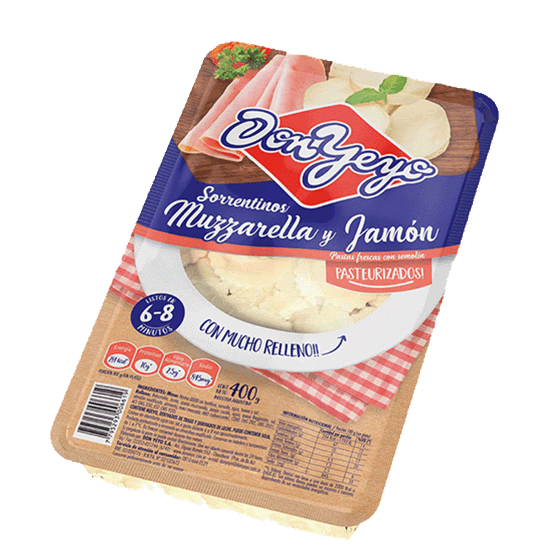 Sorrentinos DON YEYO Mozzarella/Jamon 400gr