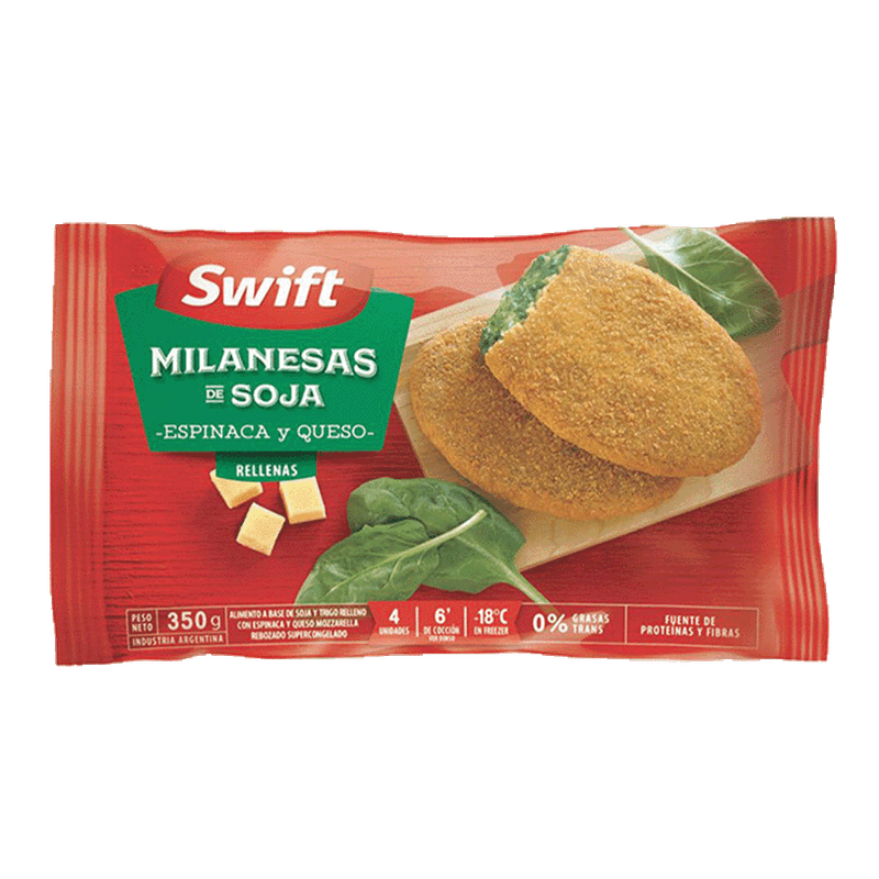 Milanesa Soja SWIFT Rellena Espinaca/Queso 4u