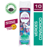 Bolsa Residuos ASURIN Con Cierre Facil Consorcio Verde 60X95 10u