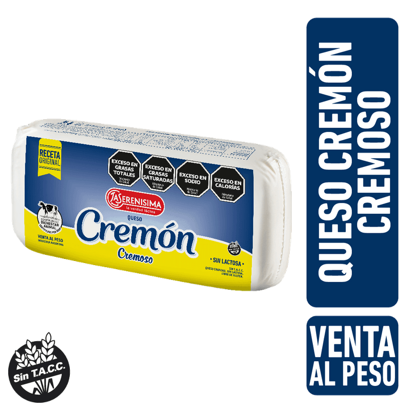 Queso LA SERENISIMA Cremón Cremoso Kg
