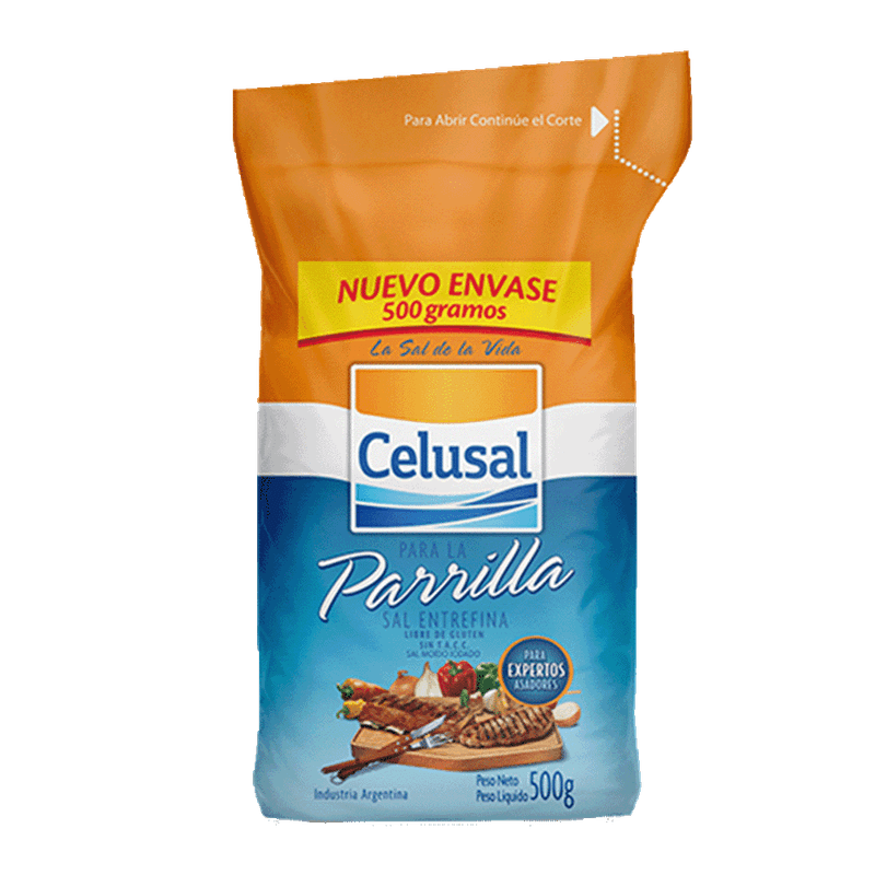 Sal CELUSAL Parrillera Paquete 500g