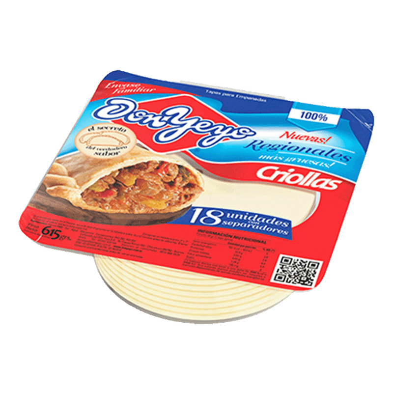 Discos DON YEYO Empanadas Criolla 18u