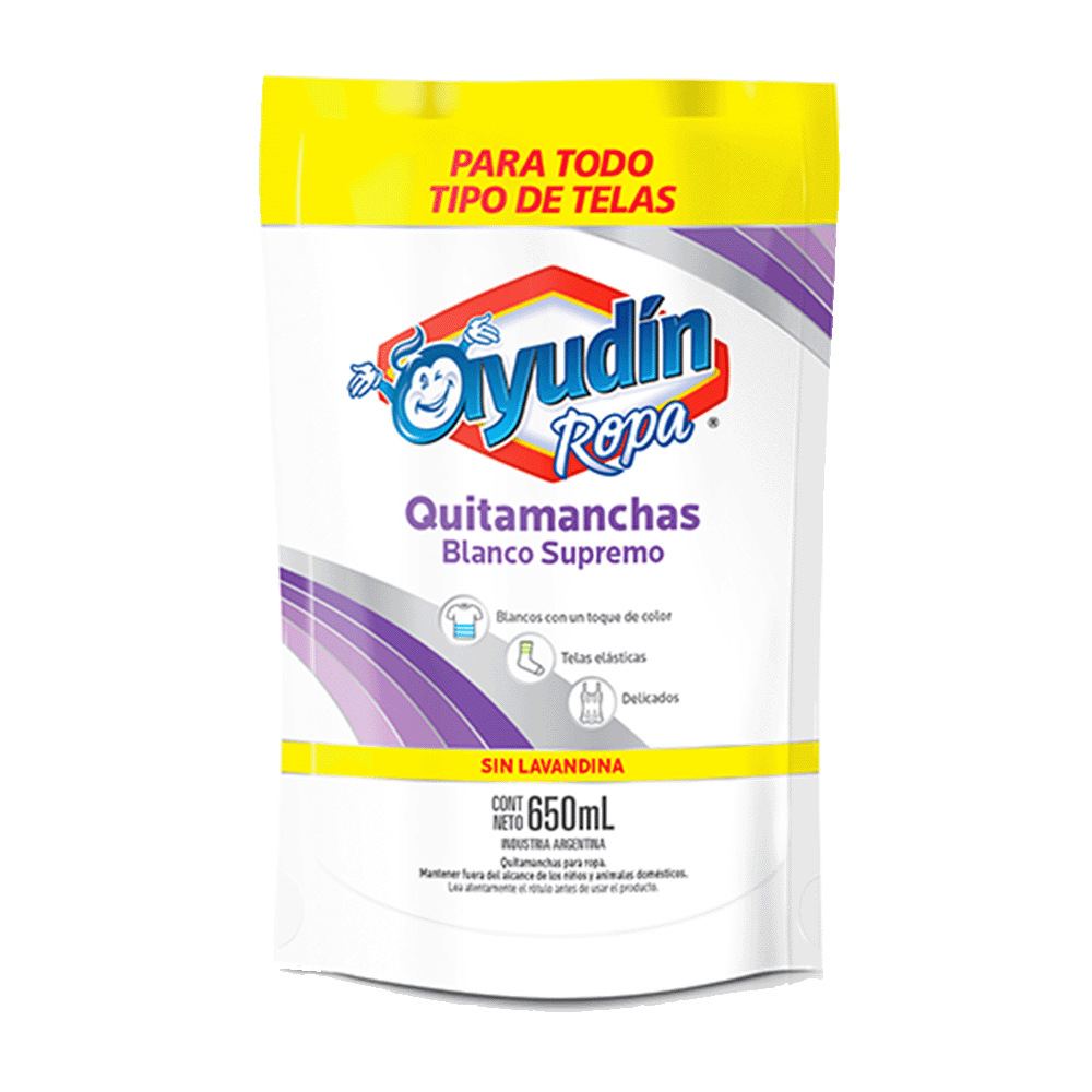 Quitamanchas Ropa Blanca Ayudin Blanco Supremo Repuesto 650 ml