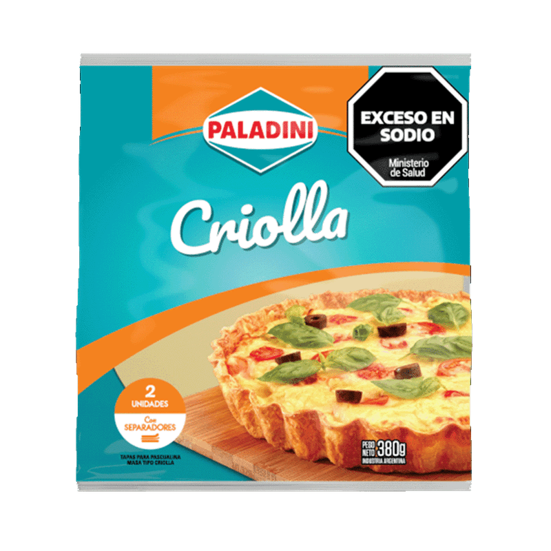 Discos PALADINI Para Pascualina Criolla 380g
