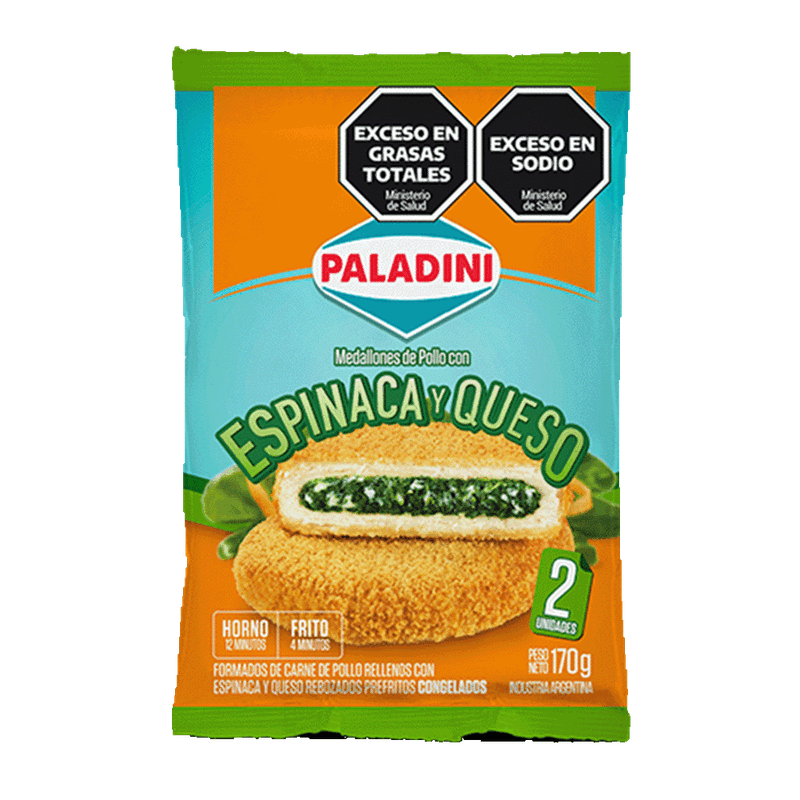 Medallon PALADINI Espinaca Y Queso 2u