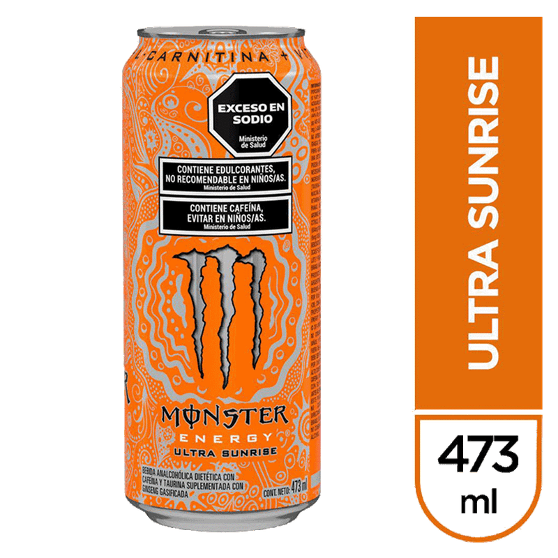Bebida Energizante MONSTER Ultra Sunrise 473cc