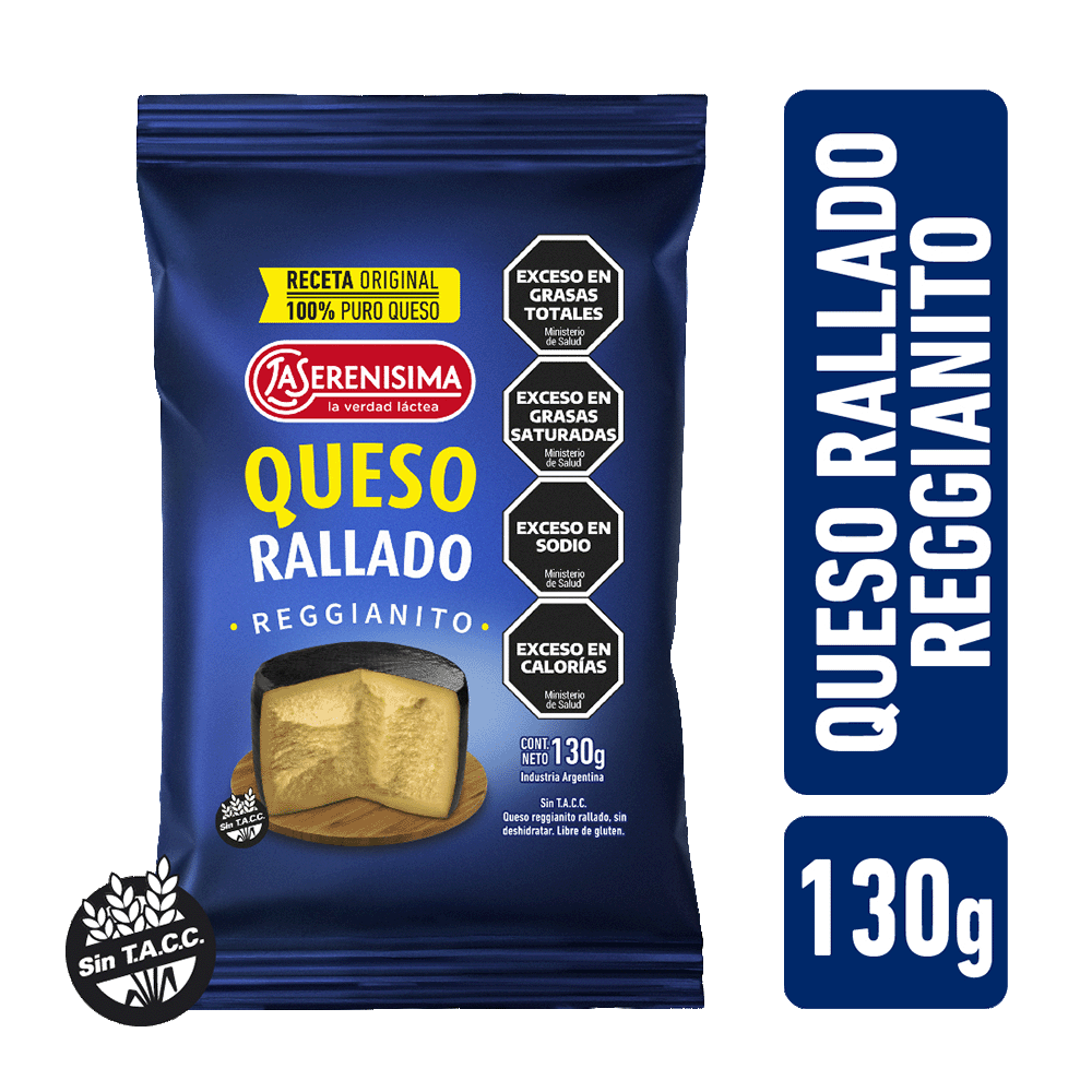 Queso Rallado Reggianito La Serenísima Bolsa 130 gr