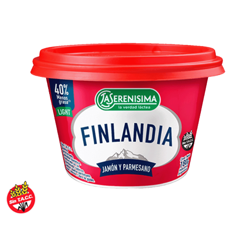 Queso LA SERENISIMA FINLANDIA Jamon/Parmesano 180g