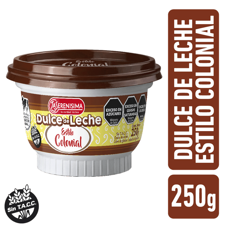 Dulce De Leche LA SERENISIMA Colonial 250g