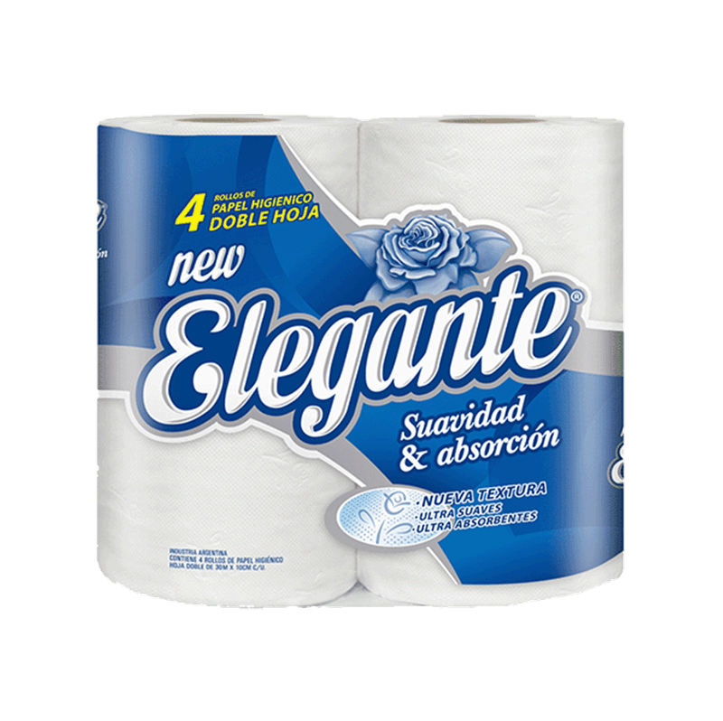 Papel Higienico NEW ELEGANTE Doble Hoja 30mts 4u