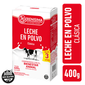 Leche En Polvo LA SERENISIMA Entera Fort Vit A,D,B9 400g