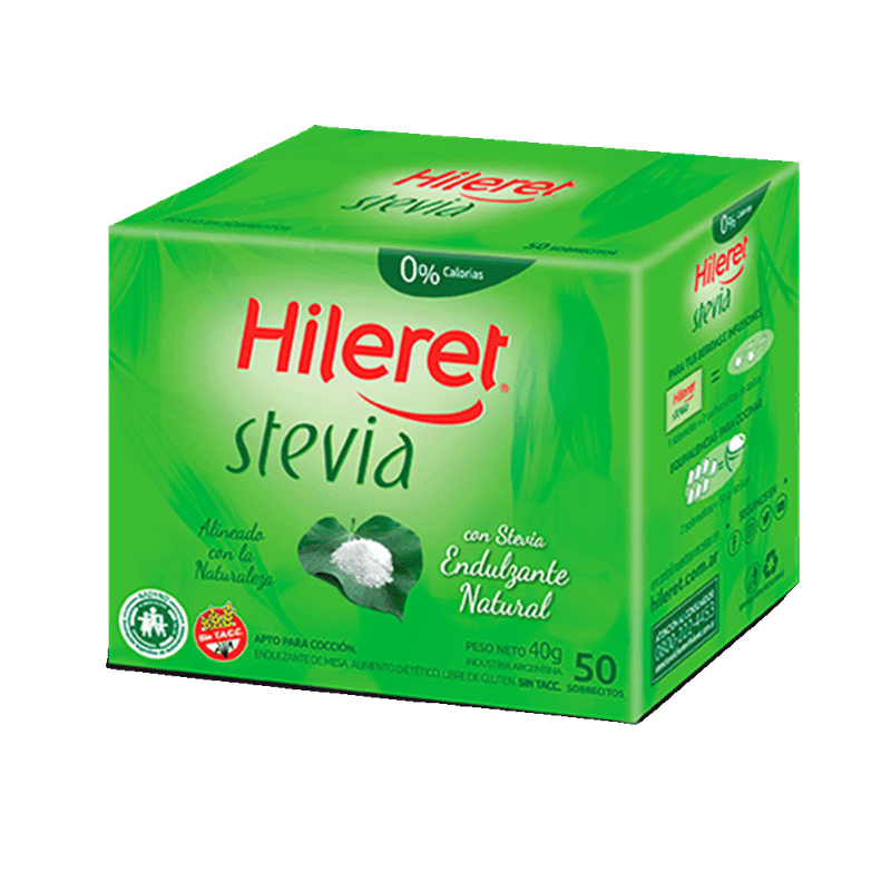 Endulzante HILERET Stevia Sobres 50u