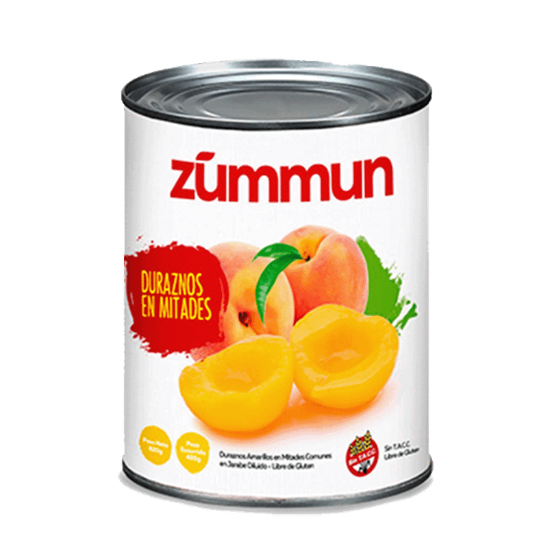 Duraznos ZUMMUN Mitades Lata 820g