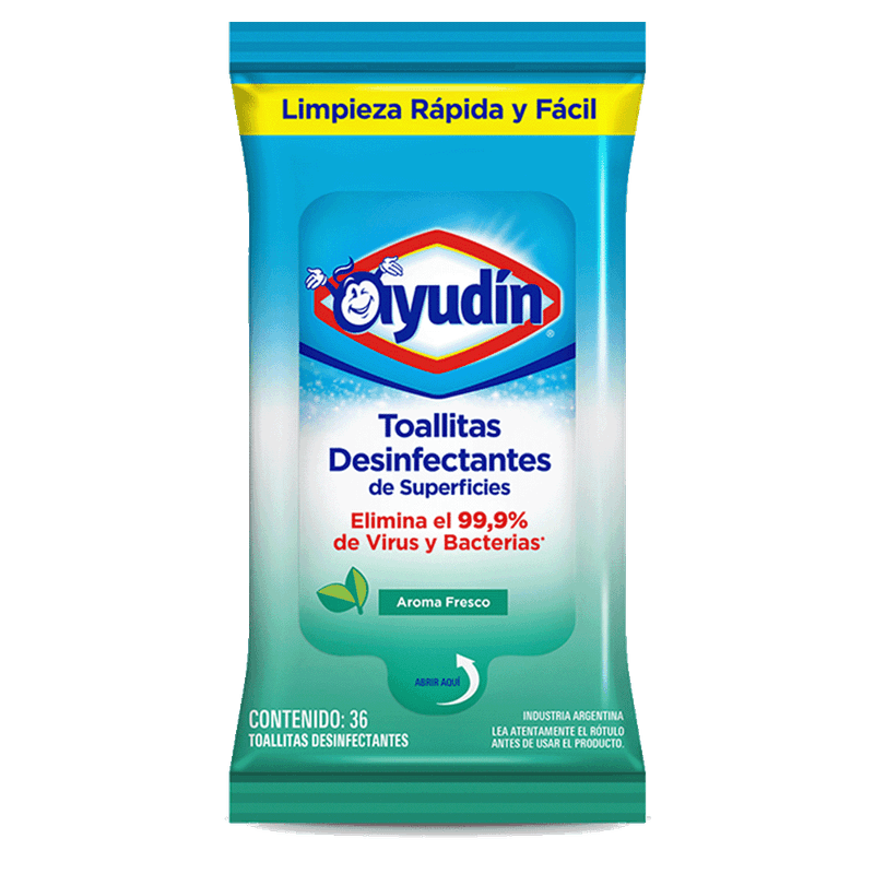 Toallas AYUDIN Desinfectantes Flowpack Fresco 36u