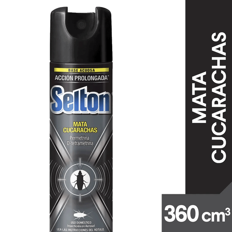 Insecticida SELTON Cucarachicida Negro Aerosol 360ml