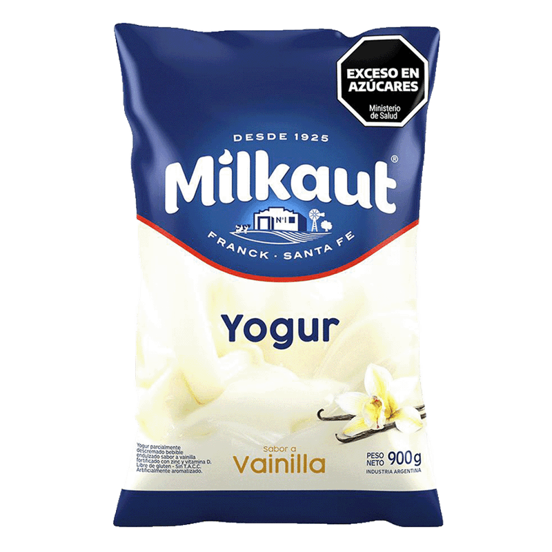 Yogur MILKAUT Entero Sachet Frutilla 900g