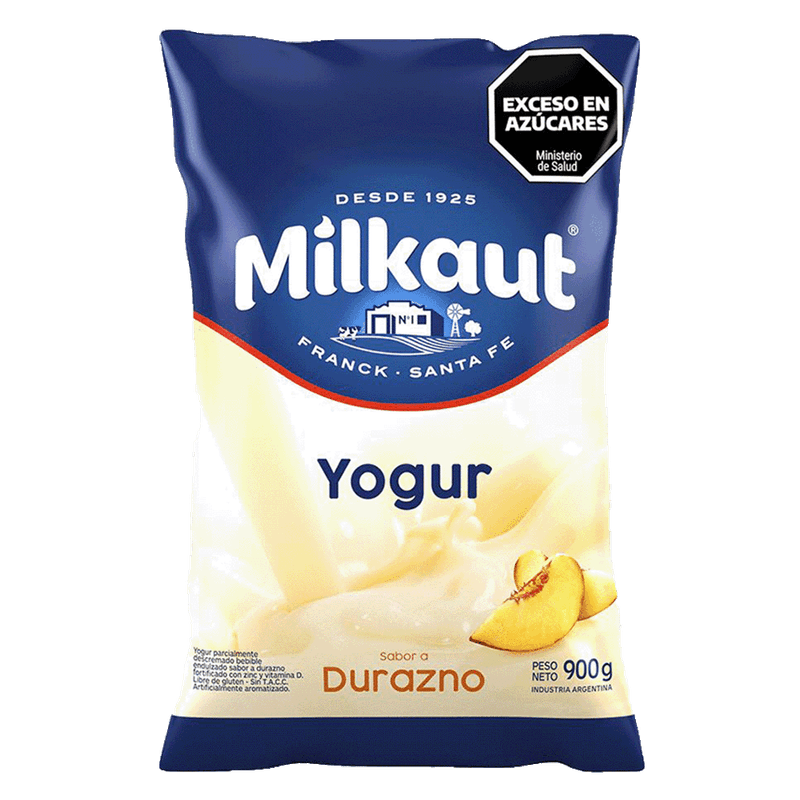 Yogur MILKAUT Bebible Sachet Durazno 900g