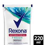 Jabón Liquido REXONA Antibacterial Fresh Doy Pack 220ml