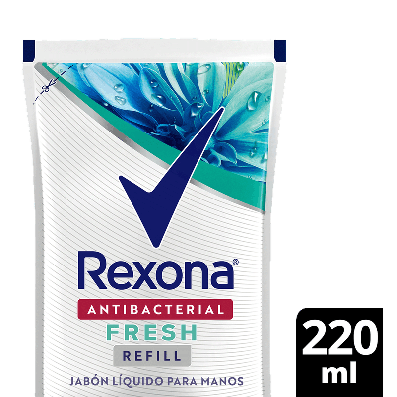 Jabón Liquido REXONA Antibacterial Fresh Doy Pack 220ml