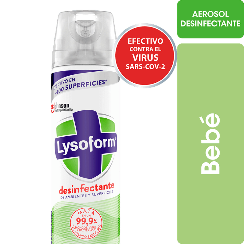 Desodorante  Ambiente LYSOFORM Aerosol Bebé 360ML