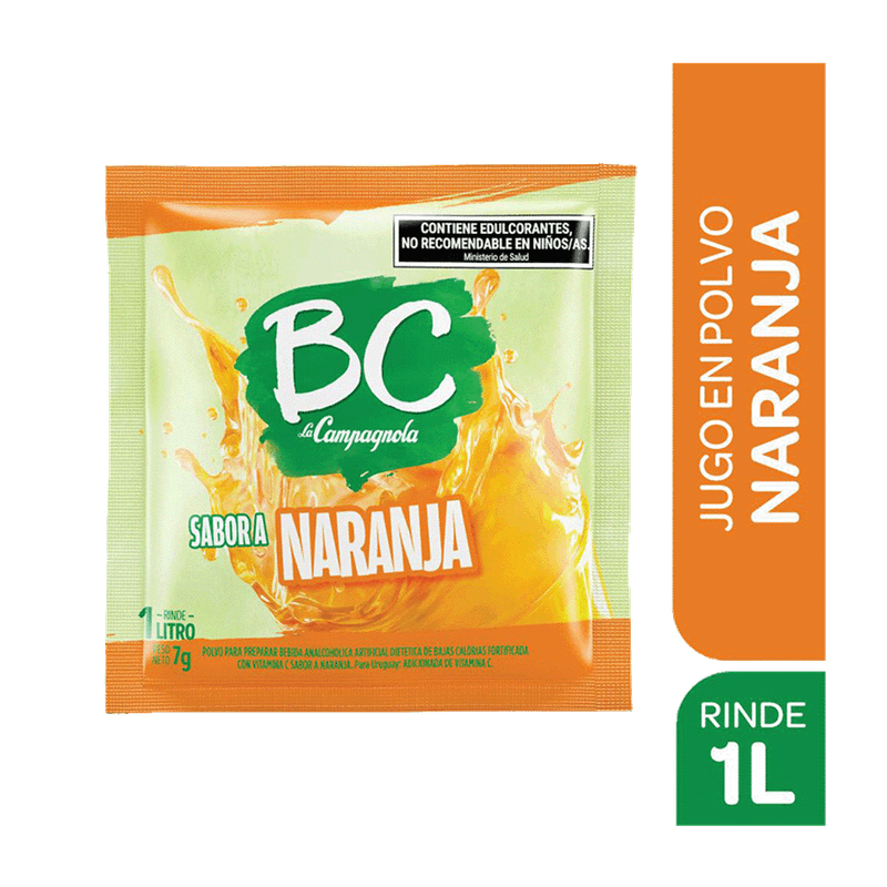Jugo En Polvo BC Naranja 7g