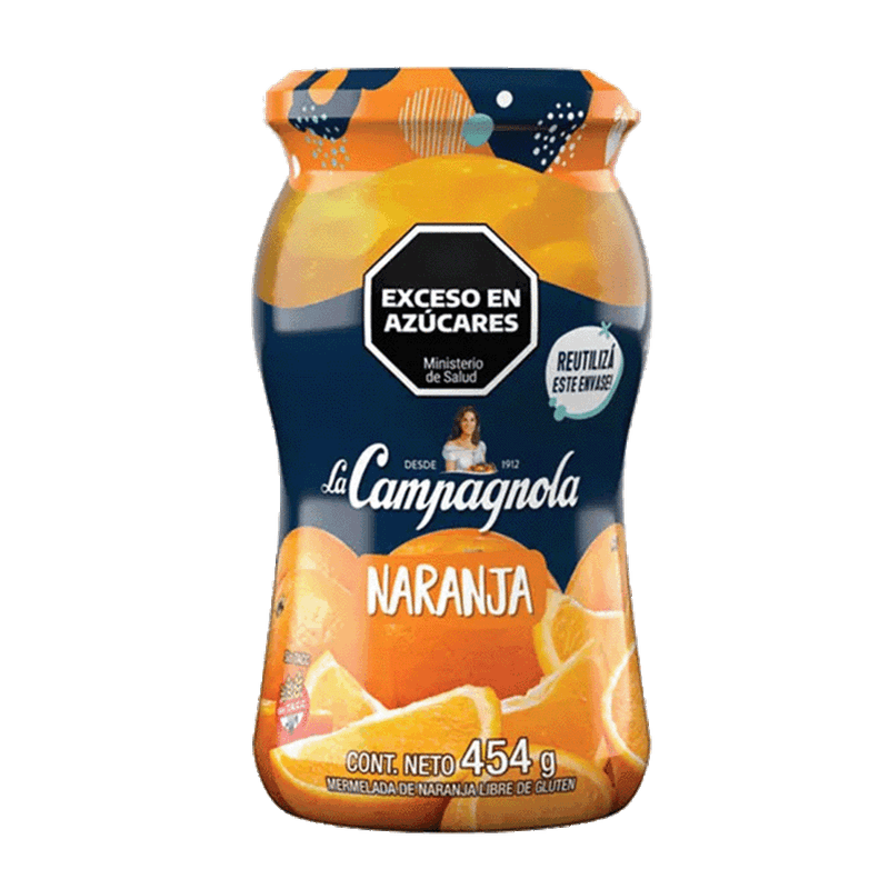 Mermelada LA CAMPAGNOLA Naranja Frasco 454g