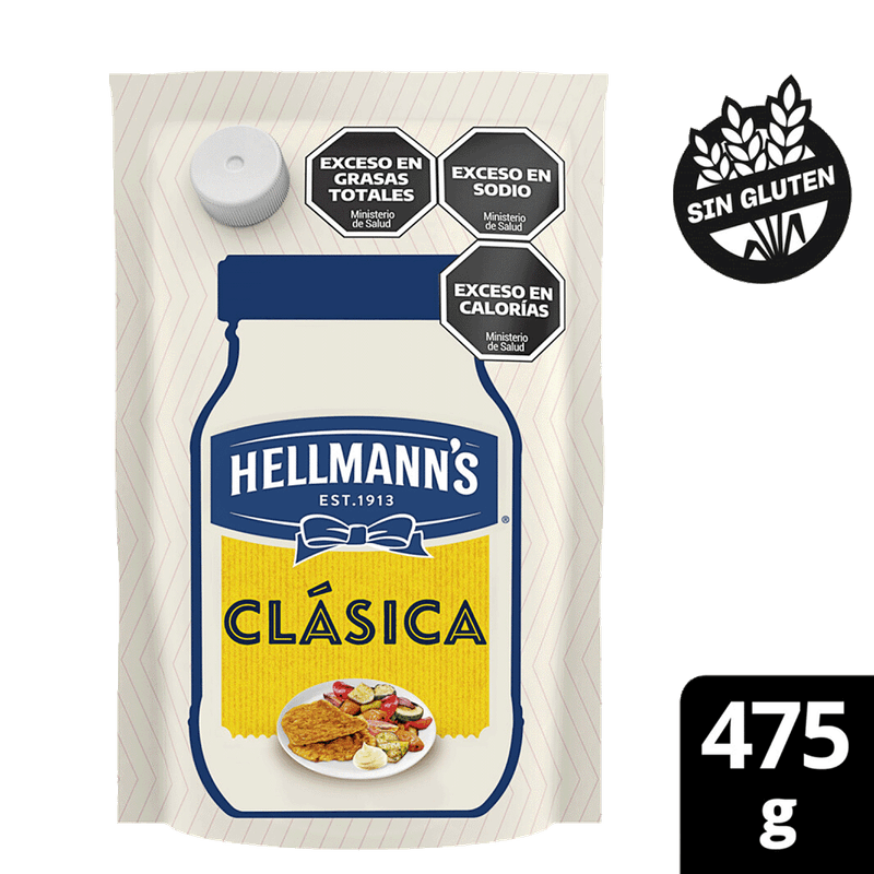 Mayonesa HELLMANN S Doy Pack 475g
