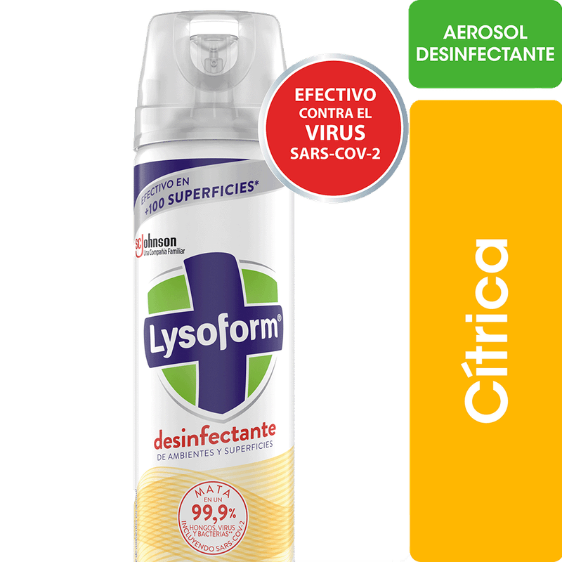 Desodorante Ambiente LYSOFORM Aerosol Citrico 360ML