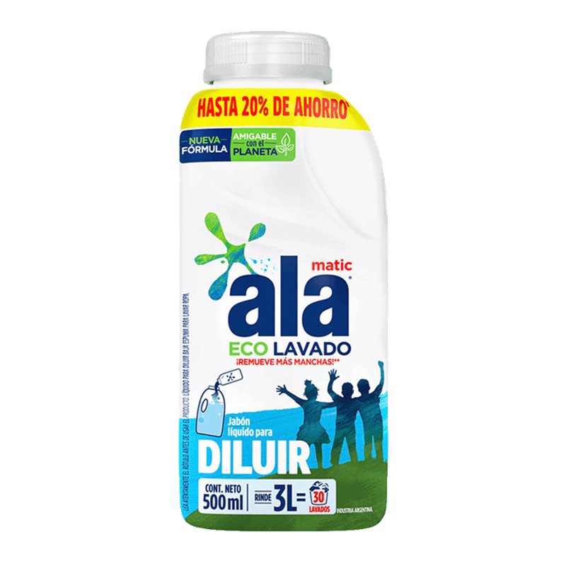 Jabón Liquido ALA Ecolavado Para Diluir Botella 500ml