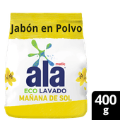 Jabón En Polvo ALA Matic Ecolavado Mañana De Sol 400g