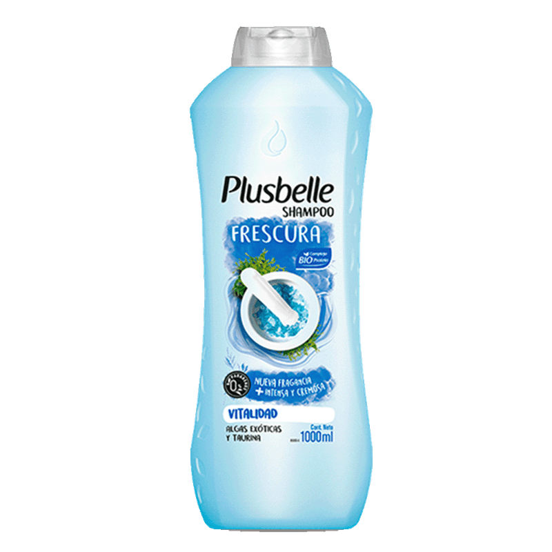 Shampoo PLUSBELLE Frescura Algas 1l