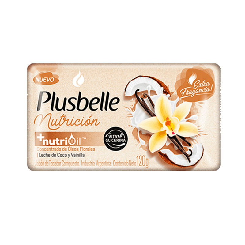 Jabon De Tocador PLUSBELLE Nutricion Vita Glicerina 120g