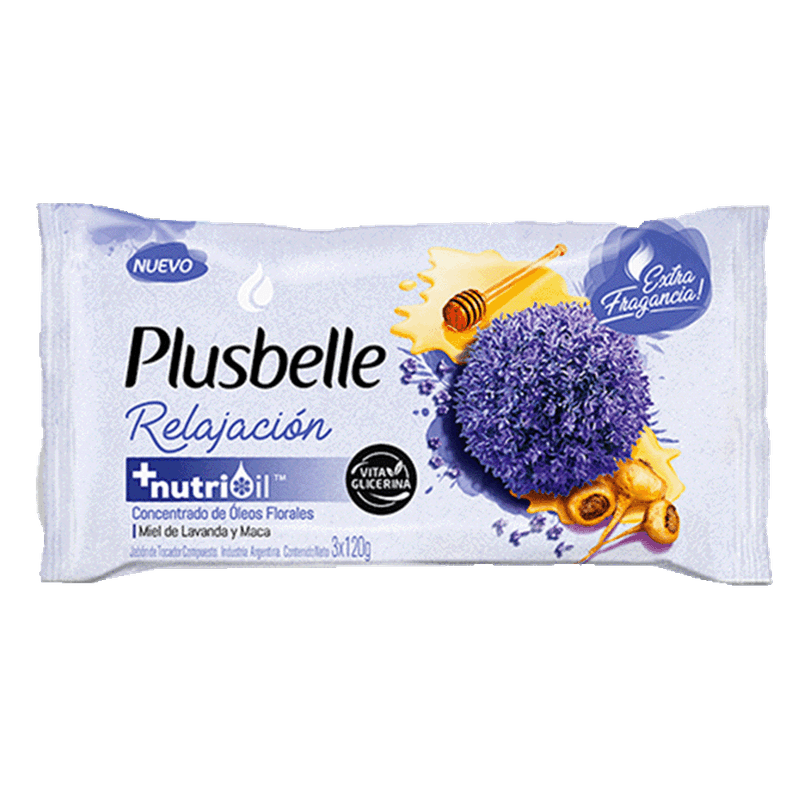Jabon De Tocador PLUSBELLE Relajacion Pack3 120g