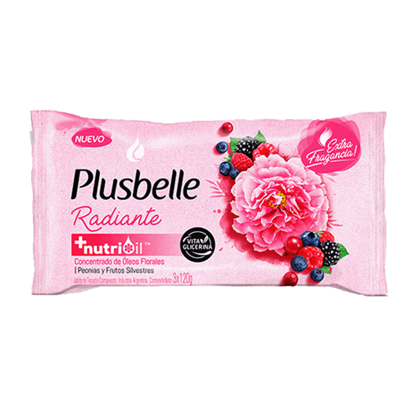 Jabon De Tocador PLUSBELLE Radiante Pack3 120g