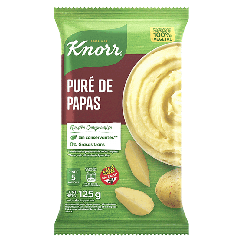 Pure Papas KNORR Listo Nuevo 125g