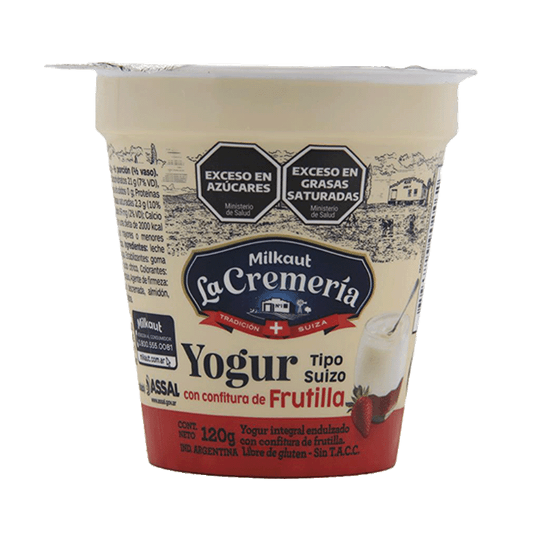 Yogur LA CREMERIA Con Confitura Frutilla 120g