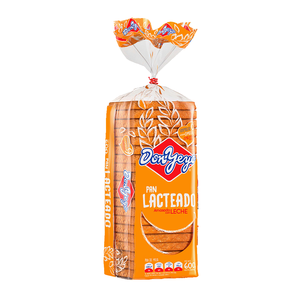 Pan de Mesa Don Yeyo Lacteado x 600 gr