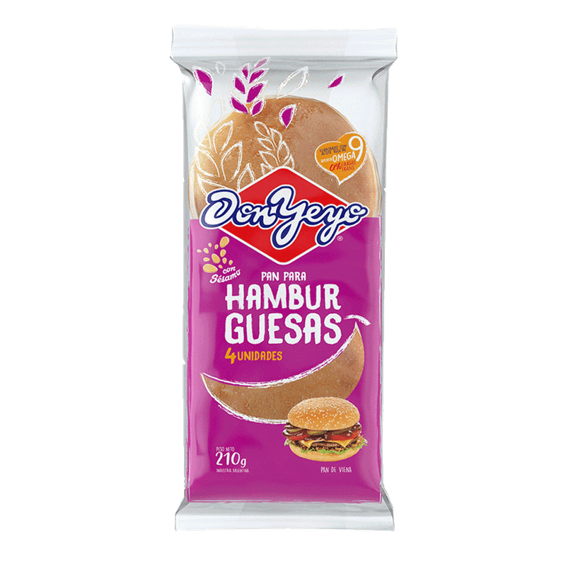 Pan DON YEYO Hamburguesas 4u