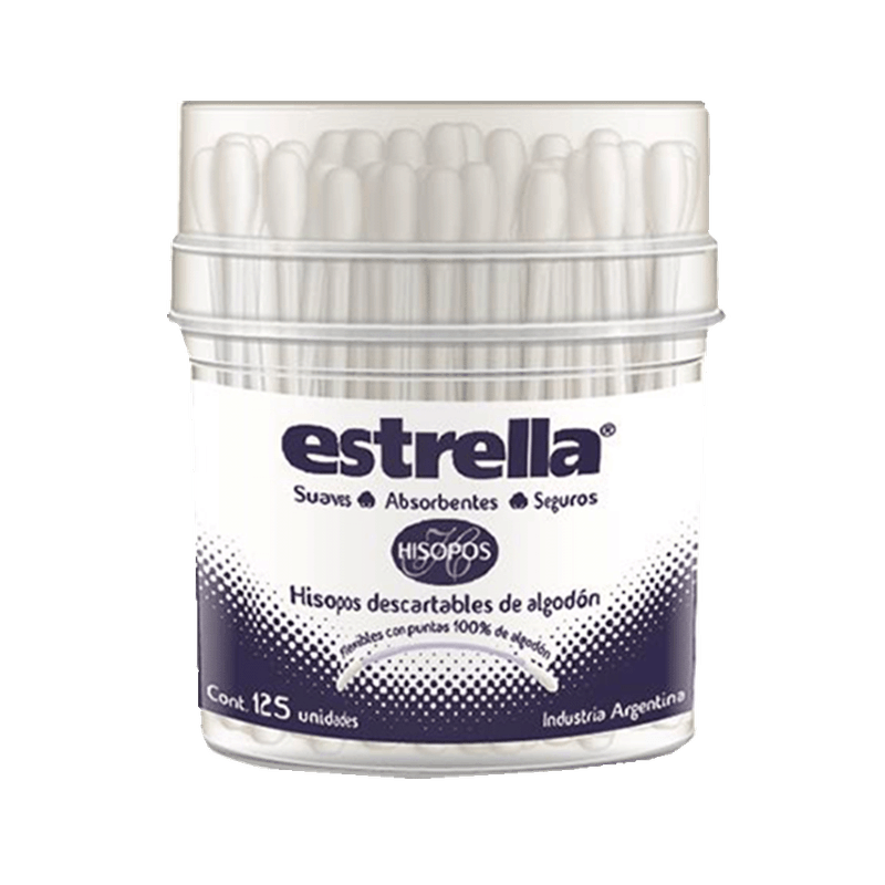 Hisopos ESTRELLA Pote 125u